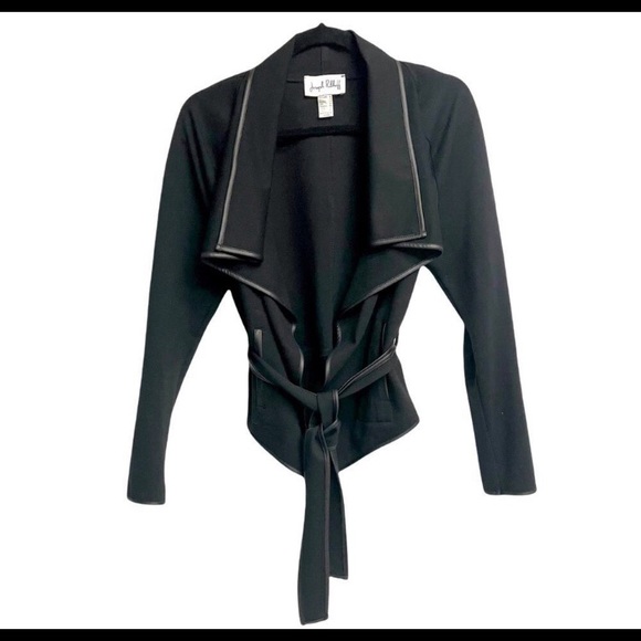 Joseph Ribkoff Jackets & Blazers - Joseph Ribkoff Black Waterfall Open Faced Blazer Jacket size 4